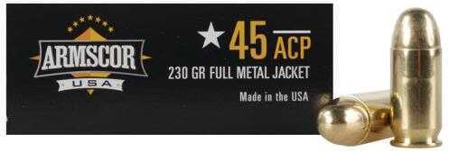 45 ACP 230 Grain Full Metal Jacket 50 Rounds Armscor Ammunition